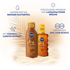 NIVEA SUN Tropical Bronze Sun Lotion SPF 6 (200 ml), Sun Protection for Long-Lasting Tan without Self-Tanner, Sun Cream with Carotene Extract and Vitamin E