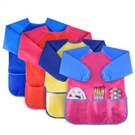 Kids' Multi-purpose Art Smock Apron TD022 Free Size/Blue M Size 10ea
