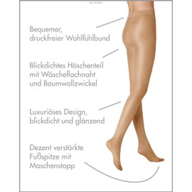 Kunert Women's Satin Look 40 Sh Tights, Denier, Powder, UK 18