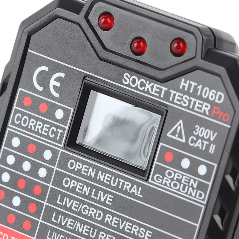 Electric Socket Tester Digital Display Fault Checker Detector Wall Plug