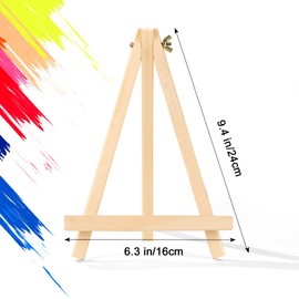 6 Pack 9 Inch Wood Easels, Easel Stand for Painting Canvases, Art, and Crafts., Tripod, Painting Party Easel, Kids Student Tabletop Easels for Painting, Portable Canvas Photo Picture Sign Holder