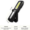 Go Green HERCULES COB LED Worklight Flashlight 200 Lumens, USB