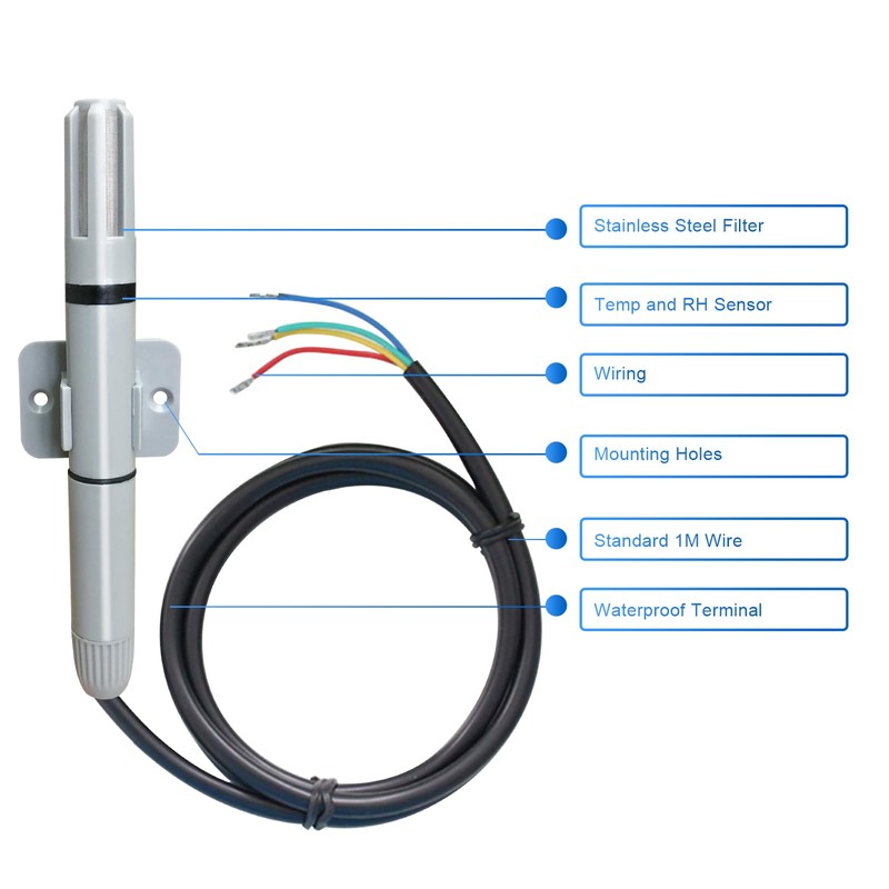 Tzone RS485 Temperature Sensor Modbus RTU Temperature and Humidity Transmitter,Industrial
