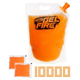 Nerf Pro Gelfire Reusable Ammo Pouch & 10,000 Dehydrated Gelfire Rounds, for Use with Nerf Gelfire Blasters, Outdoor Games for Ages 14 & Up
