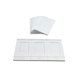 Proops Dolls House Wall Panels, White, Fielded Panels, Pack of 10, 1/12th Scale. (A1001) Free UK Postage