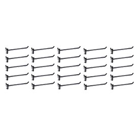 Black Plastic Pegboard Hooks Garage/ Tools/ Storage/ Organization/ Jewelry/ Craft - 2 inch, 4 inch or 6inch (25, 6 Inch)
