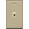 RiteAV 1 Gang 1 Port Cat5e Ethernet Wall Plate - Ivory
