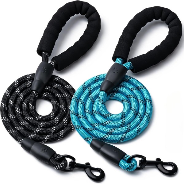 6.56 FT Strong Dog Leash with Soft Padded Handle, Reflective