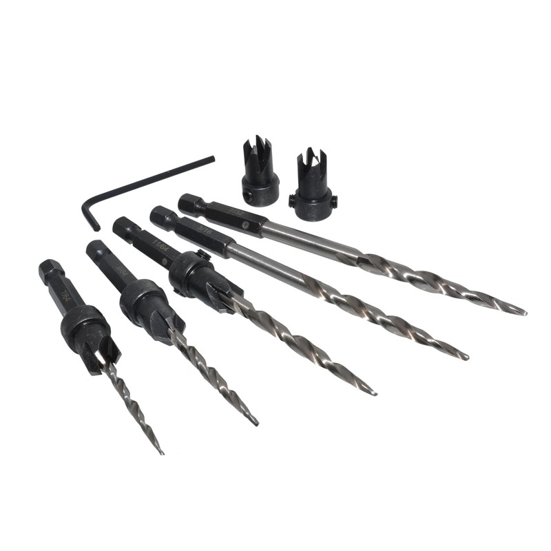 Meichoon Countersink Drill Bit Set 5 Pieces Hex Shank 3