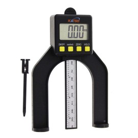 Depth Gauge, KATSU 0-80 mm Profile Depth Gauge, Digital Depth Gauge, Height and Depth Measuring Tool for Trimmers, Routers, Woodworking, Milling Cutter, Table Saw - Large Screen