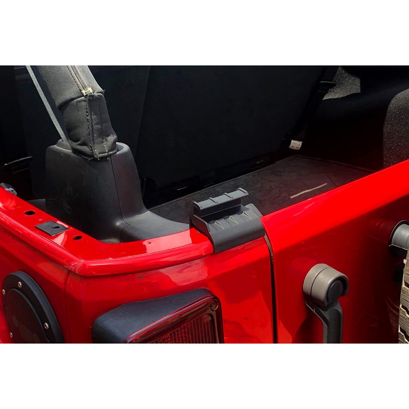 2PCS Soft Top Rear Window Clips Retainer Brackets Tailgate Bar
