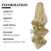 Ponytail Extension 16" Long Curly Wavy Claw Jaw Clip in