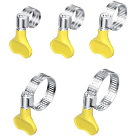 25 PCS Adjustable Handle Hose Clamps,Stainless Steel Pipe Clamps
