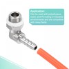 sourcing map Nickel-Plated Copper Hose Barb Fitting Elbow 4mm Barbed