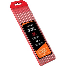 FEIFANKE TIG Tungsten, TIG Welding Tungsten Electrode, 10PCS 3/32'' x 7'', Red 2% Thoriated, WT20/EWTh-2