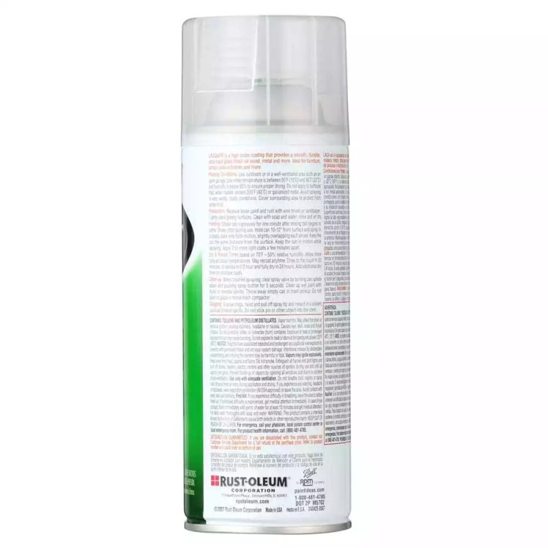 Rust-Oleum SPECIALTY LACQUER CLEAR SPRAY High Lustre Coating ULTRA SMOOTH
