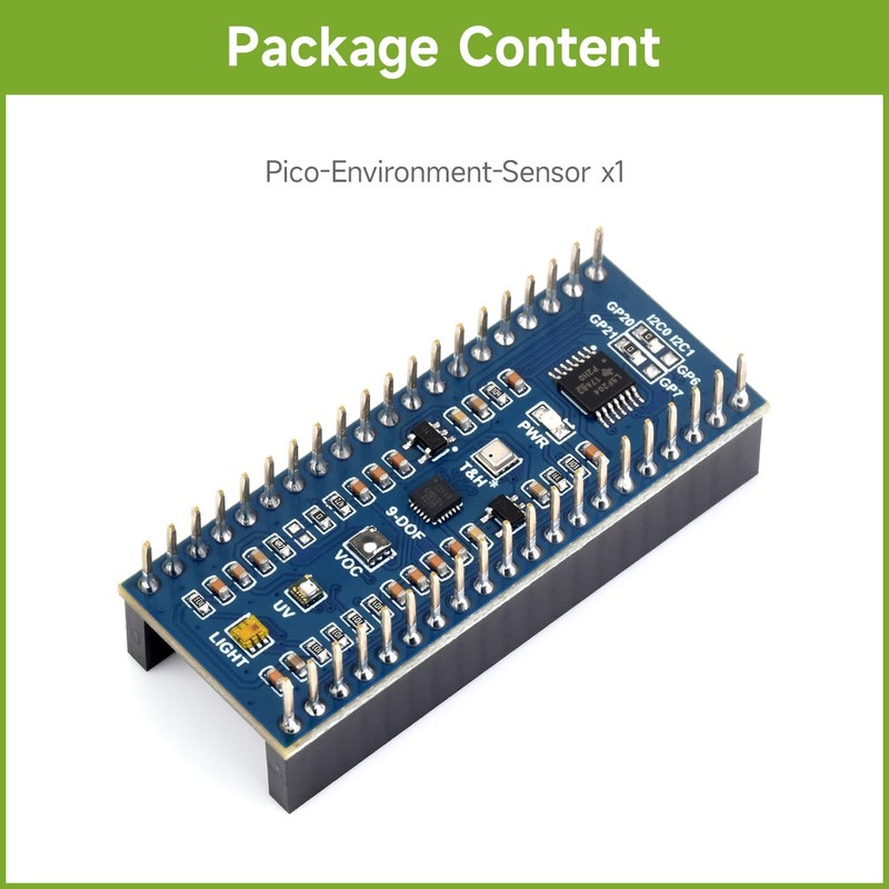 Waveshare Environment Sensors Module for Raspberry Pi Pico 2C Bus