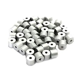 Aluminum Swage Stop for 1/8" Wire Rope Cable - Aluminum Cable Stop Sleeve for 1/8 Inch Wire Rope Swage Clip Aluminum Cable Crimp Sleeves Cable Stops 1/8" Aluminum Swage Sleeves (100)
