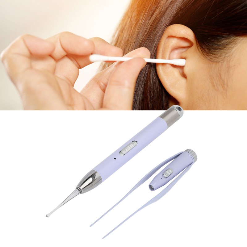 Ear Wax Spoon Tweezer USB Rechargeable Ear Cleaner Earpick with
