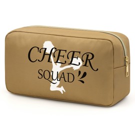 Jielahua Cheer Makeup Bag Cheerleading Bag for Women Cheerleading Gifts Cheerleading Accessories for Cheerleader Cheer Coach Gifts for Women Christmas Birthday Gifts for Women Her Female Cheer Team