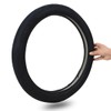 CAR Pass Black Faux Suede 14.5-15 Inch Memory Foam Steering