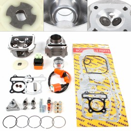 50mm Big Bore Cylinder Kit With Assembled Head for 139QMB and 1P39QMB /GY6 50cc 4 Stroke Chinese Scooters (USA Stock)