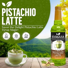 Syruvia Pistachio Latte Syrup for Coffee 25.4 fl oz