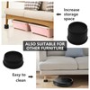HANIHUA 4 Sets Furniture Risers 2 inch Black Bed Risers,