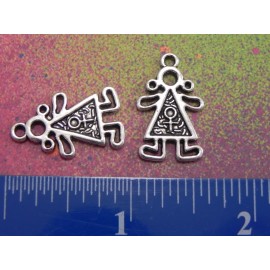 Unbranded 30 Girl Female Baby Child Young Charms Silver Metal Baby Shower Favors Charm