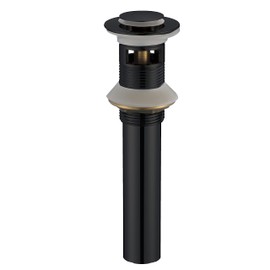 Cpbnorm Bathroom Faucet Vessel Pop Up Sink Drain, Bathroom Vessel Sink Lavatory Vanity Drain with Overflow, Matte Black