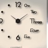 Wall Clock Frameless Decorative Silent Wall Art Clock for Living