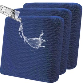 SHANNA Sofa Seat Cushion Slipcovers: 3Pcs Modern Couch Cushion Cover Waterproof Patio Cushions Latest Couch Cushion Slipcovers,for Sofa Pets (Navy Blue)
