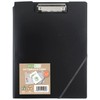 eco-eco A4 50% Recycled Black Clipboard Folder with Inside and