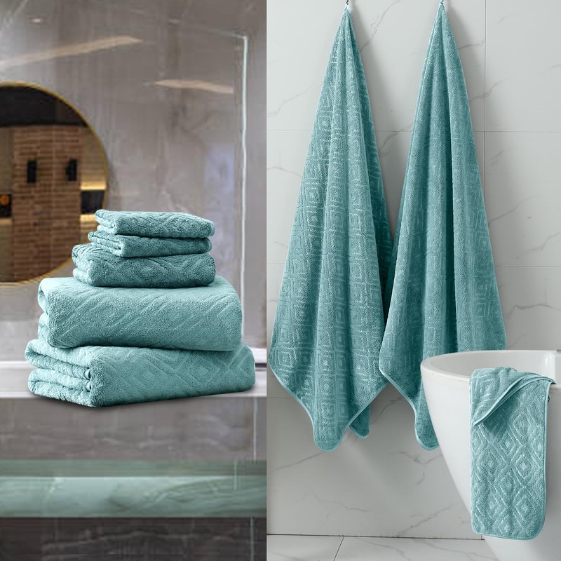 Smuge 18-Piece Bath Towel Set, Include 6 Bath Towel Sheets,