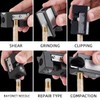 Scott Edward 8-in-1 Aluminum Pool Cue Tip Shaper, Billiard Cue