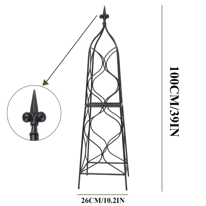 GOOOXIM Obelisk Trellis for Garden - 38.3" x 10.03" Durable