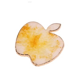 FOMIYES 1pc Shaped Manicure Palette Light Yellow Agate Design Easy Nail Art Tool for Color Mixing Display Blending for Professional Nail Artists