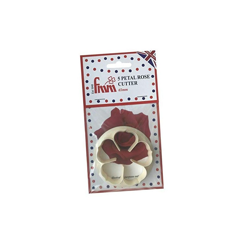 5 petal rose cutter 65mm - sugarcraft