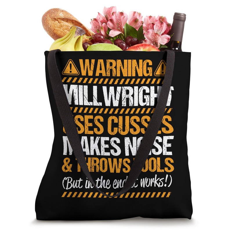 Millwright Industrial Mechanic Throws Tools Millwright Tote Bag