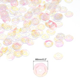 MECCANIXITY Loose Sequins Iridescent Sequins 2400Pcs Cup Sequins Embroidery Sequins for Jewelry Making Crafts Sewing,Transparent