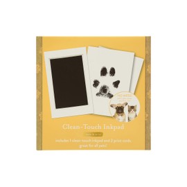 Kate & Milo Clean Touch Ink Pad, No Touch Ink Pad for Dog or Cat, Pet Owner Keepsakes, Pawprint Makers, Black Ink, 2 Impression Cards