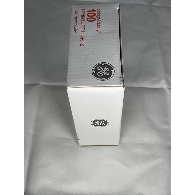 GE Red Miniature String-A-Long Lights General Electric 20ft 100 count