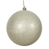 Vickerman 6" Champagne Glitter Ball Ornament - 4 Ornaments per