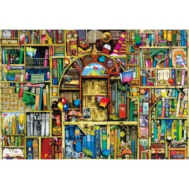 MISITU - Rompecabezas de 1000 piezas para adultos, mini rompecabezas de micropiezas, desafiantes, difíciles rompecabezas de Navidad, regalo de cumpleaños, juguetes de juego de estantería vieja de 10.24 x 14.96 pulgadas