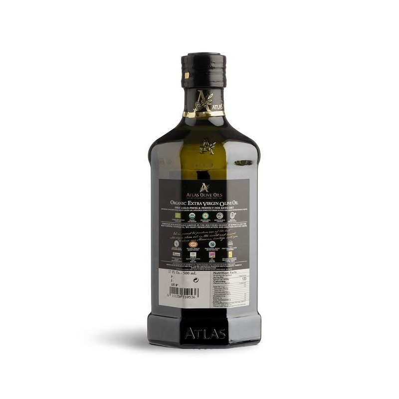 Atlas Organic Cold Pressed Moroccan Extra Virgin Olive Oil, Polyphenol