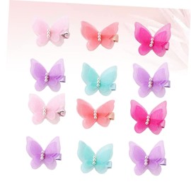 FOMIYES 12pcs Chiffon Bowknot Hair Clips for Girls Cute Boy Girl Hair Accessories for Decoration Lovely Design for Occasions for Little Princesses