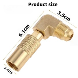 Wzenclave Propane Elbow Adapter for Blackstone, Brass 3/8" Male Flare RV Propane Elbow Adapter Conversion Fitting Low Pressure Compatible with Blackstone 17in and 22in Tabletop Camping Griddles