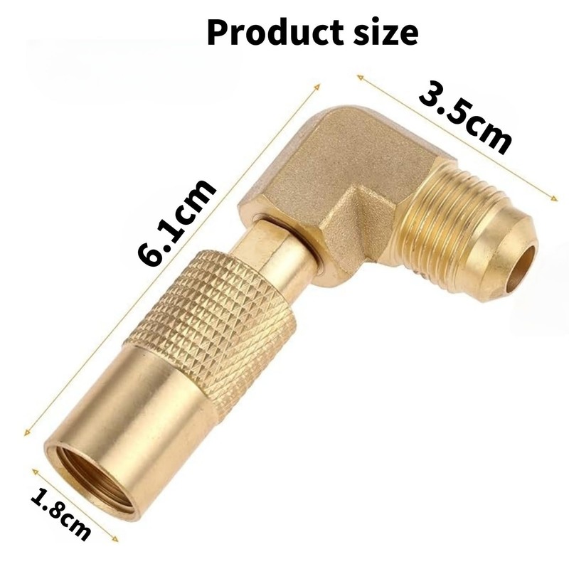 Wzenclave Propane Elbow Adapter for Blackstone, Brass 3/8" Male Flare