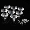 16Pcs Crystal Glass Cabinet Knob Diamond Shape 40mm Drawer Cupboard