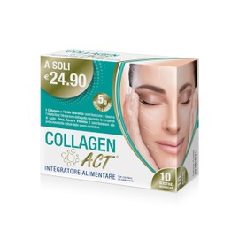 Collagen Act, Integratore Alimentare con Collagene, 10 Bustine